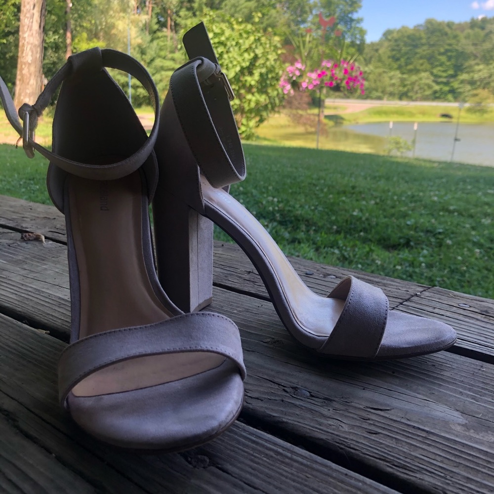 Pink Open Toe Heels